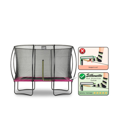 EXIT Trampoline Silhouette 214x305cm - rose