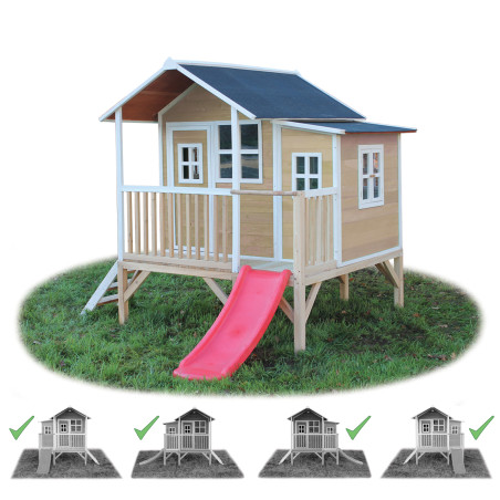 EXIT Loft 350 cabane de jeu en bois - naturel