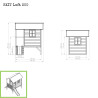 EXIT Loft 300 cabane de jeu en bois - naturel