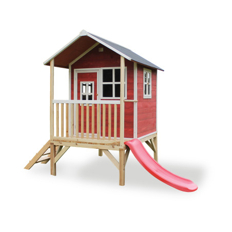 EXIT Loft 300 cabane de jeu en bois - rouge