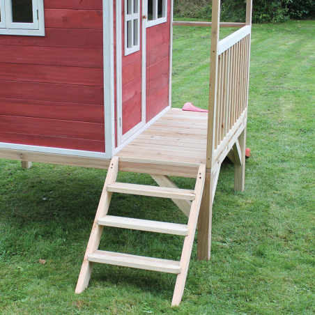 EXIT Loft 300 cabane de jeu en bois - rouge