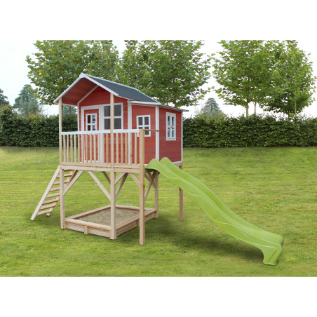 EXIT Loft 750 cabane de jeu en bois - rouge