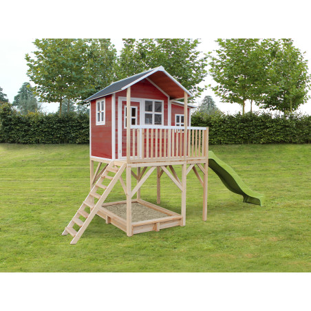 EXIT Loft 750 cabane de jeu en bois - rouge