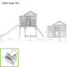 EXIT Loft 750 cabane de jeu en bois - rouge