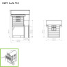 EXIT Loft 750 cabane de jeu en bois - rouge