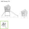 EXIT Crooky 700 cabane de jeu en bois - gris-beige