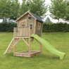 EXIT Crooky 700 cabane de jeu en bois - gris-beige