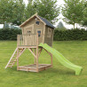 EXIT Crooky 700 cabane de jeu en bois - gris-beige