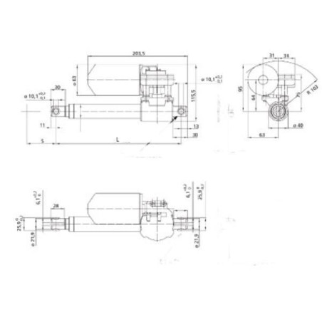 Actionneur 24V LINAK LA3020024