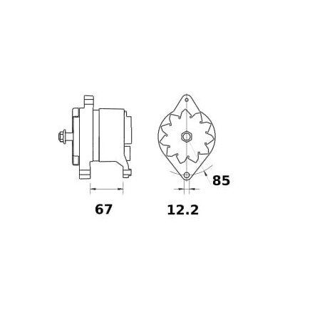 Alternateur 14V 65A MAHLE MG357