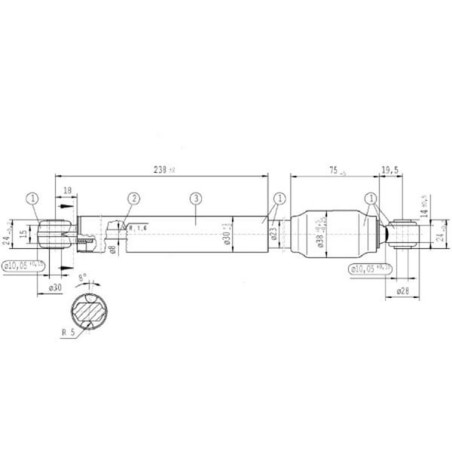 Amortisseur STABILUS CA363952