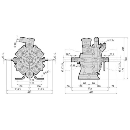 Pompe à membrane ANNOVI REVERBERI 16297AR
