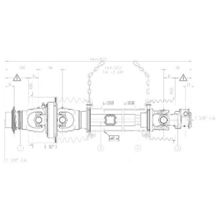 Arbre de transmission BONDIOLI/6PAVESI CS2R121CEWR7007