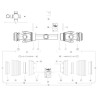 Arbre de transmission BONDIOLI/6PAVESI CS0N101CER10R10