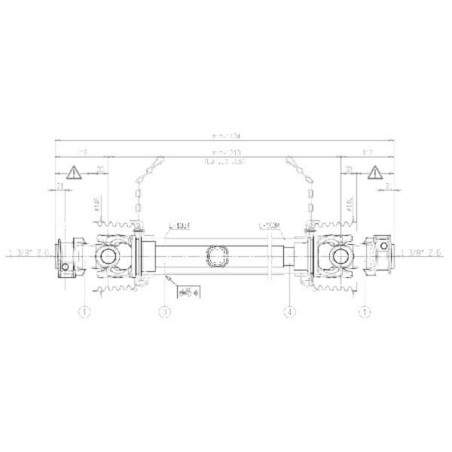 Arbre de transmission BONDIOLI/6PAVESI CS5N121CE007007