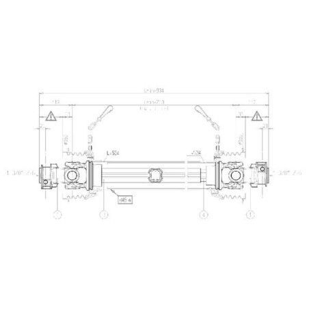 Arbre de transmission BONDIOLI/6PAVESI CS6N071CE007007