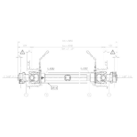 Arbre de transmission BONDIOLI/6PAVESI CS8N121CE007007
