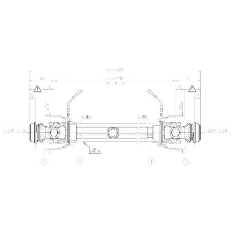 Arbre de transmission BONDIOLI/6PAVESI CSHN121CER10R10