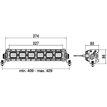 Barre d'éclairage HELLA 1GJ360001002