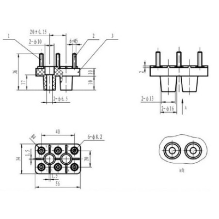 Barrette de connexion UNIVERSEL EM910007WAKR