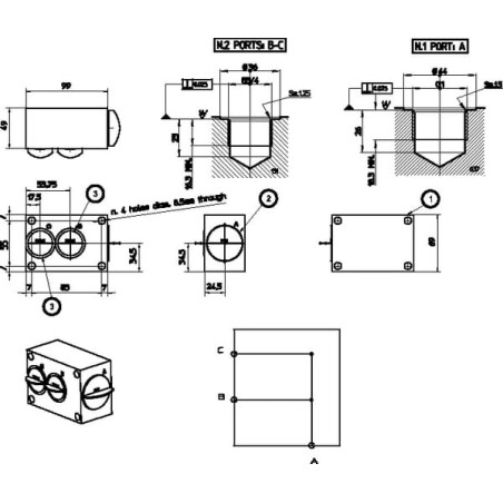 Bloc de retour DANFOSS KRVB002