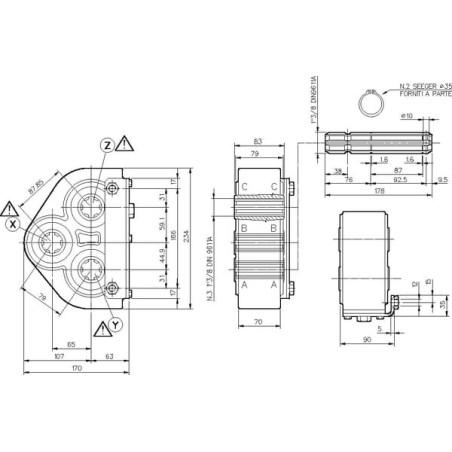 Boîtier de renvoi d'angle BONDIOLI/6PAVESI IMR1