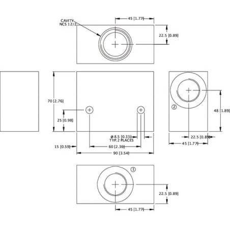 Boîtier en aluminium DANFOSS CP9122A12NCS