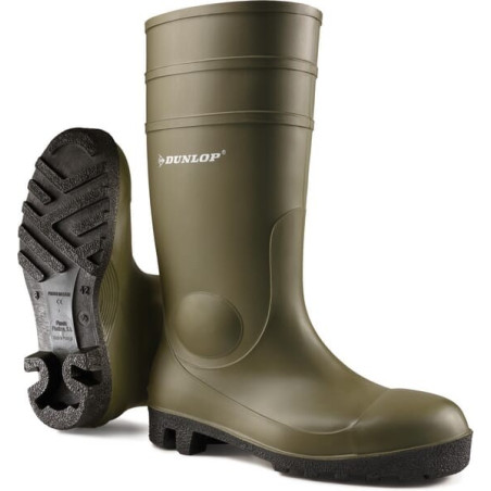 Bottes vertes avec embout en acier taille 41 DUNLOP 142VP41