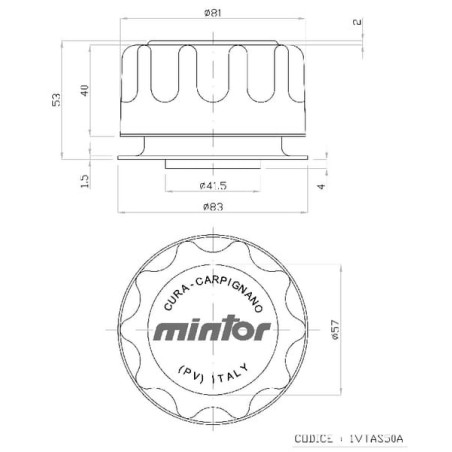 Bouchon de remplissage MINTOR TAL4080