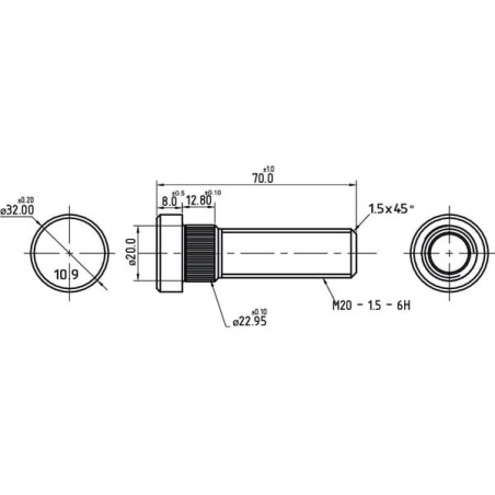 Boulon de roue UNIVERSEL 3220372R2N