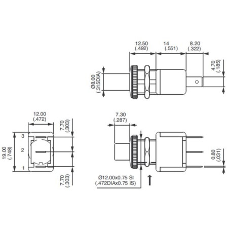 Bouton-poussoir APEM 47318