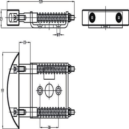 Butoir de porte à ressort MEA TB336105