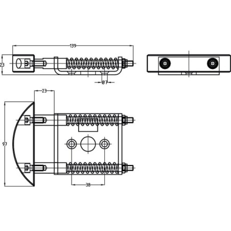 Butoir de porte à ressort MEA TB336105