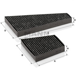 Filtre de cabine MANN-FILTER CUK350002