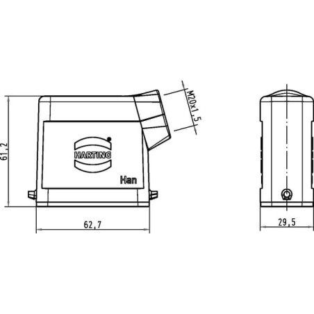 Capot HARTING 19200101540