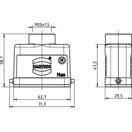 Capot HARTING 19200101440