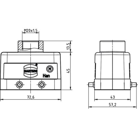 Capot HARTING 19300101420