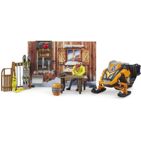 Chalet avec motoneige BRUDER U63102