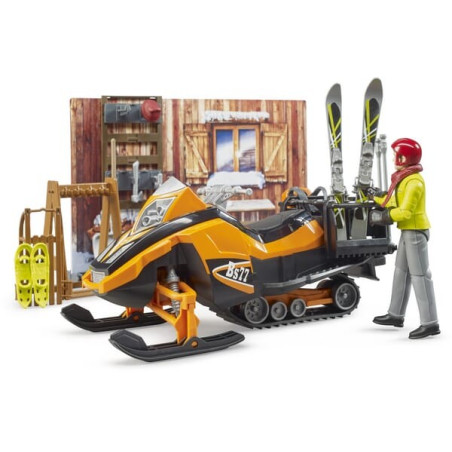 Chalet avec motoneige BRUDER U63102