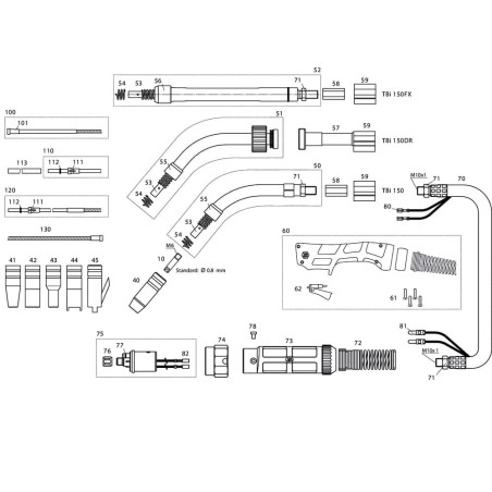 Chalumeau 150-4m TBI 102P351040