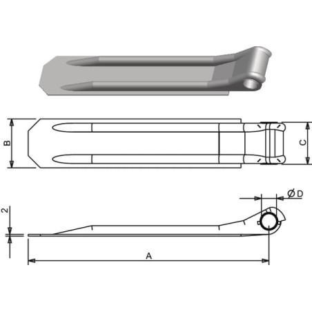 Charnière UNIVERSEL 730051KR
