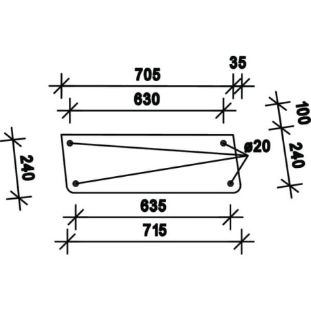 Lunette arrière UNIVERSEL D7717T