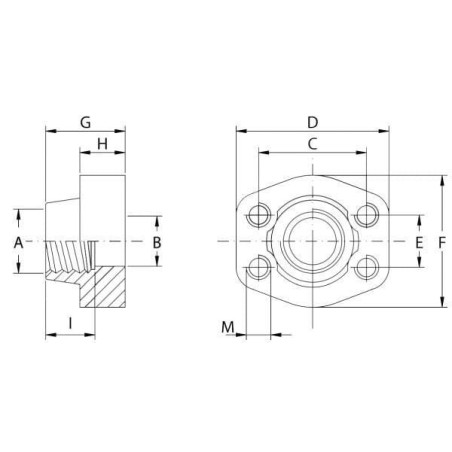 Contre bride OLEO TECNICA GFS620GU16