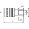 Raccord PARKER FEM2514FB