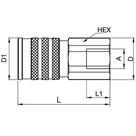 Raccord PARKER FEM3718FB