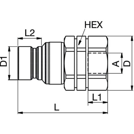Raccord PARKER 3820RV