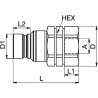 Raccord PARKER 3820RV