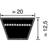 Courroie OPTIBELT VB20975