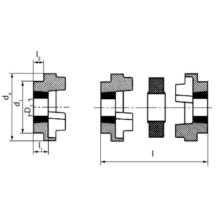 Demi accouplement DESCH HRC70HTL