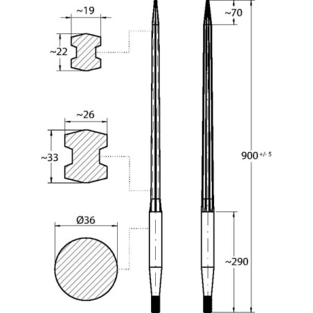 Dent de chargeur SHW FT2S